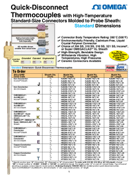 Thumbnail of document Data Sheet - HKQIN Thermocouple Probes w/High Temperature Standard Connectors